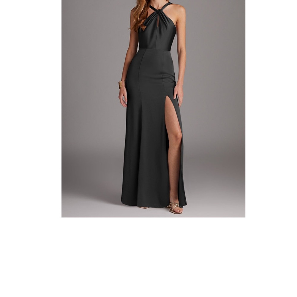 Azazie Black Elana Dress A2 - Picture 3 of 3